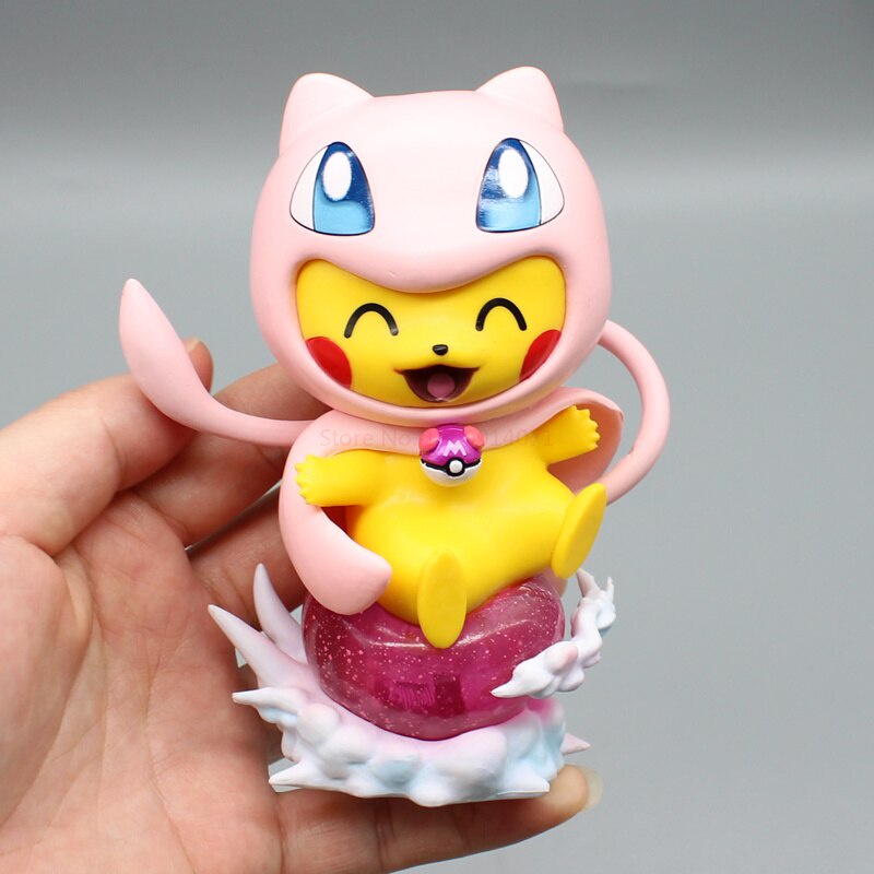 Mô Hình Nhân Vật Tyranitar Pikachu Mặc Đồ Cosplay Dễ Thương 13cm