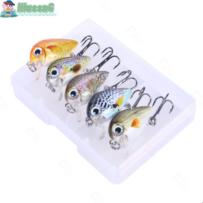 5 Mồi Câu Cá Mini Bằng Nhựa 1.5g