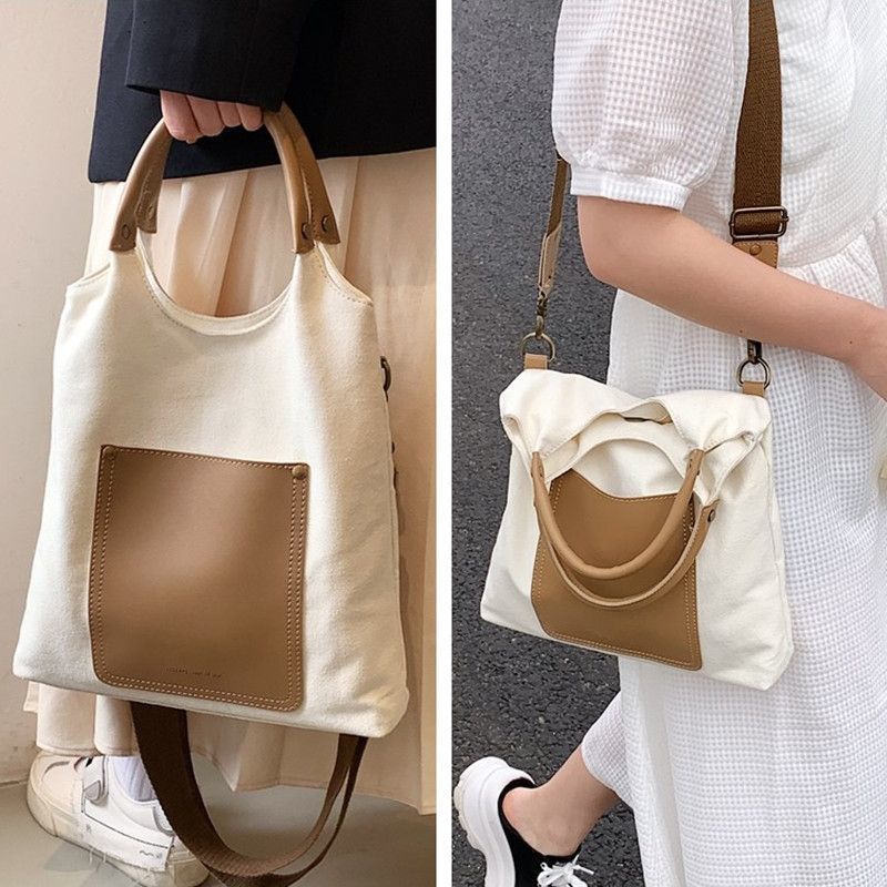 Túi Xách Canvas Cỡ Lớn Phong Cách Nhật Bản Cho Nữ