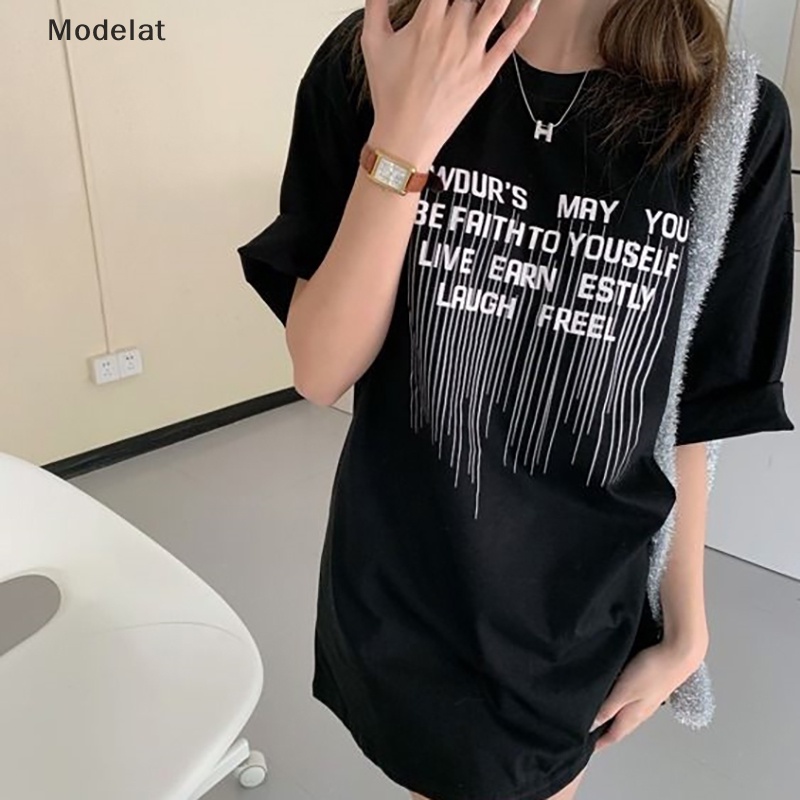 Áo Thun T-shirt Cotton Cổ Tròn Tay Ngắn In Chữ Thời Trang Mùa Hè Dành Cho Nữ