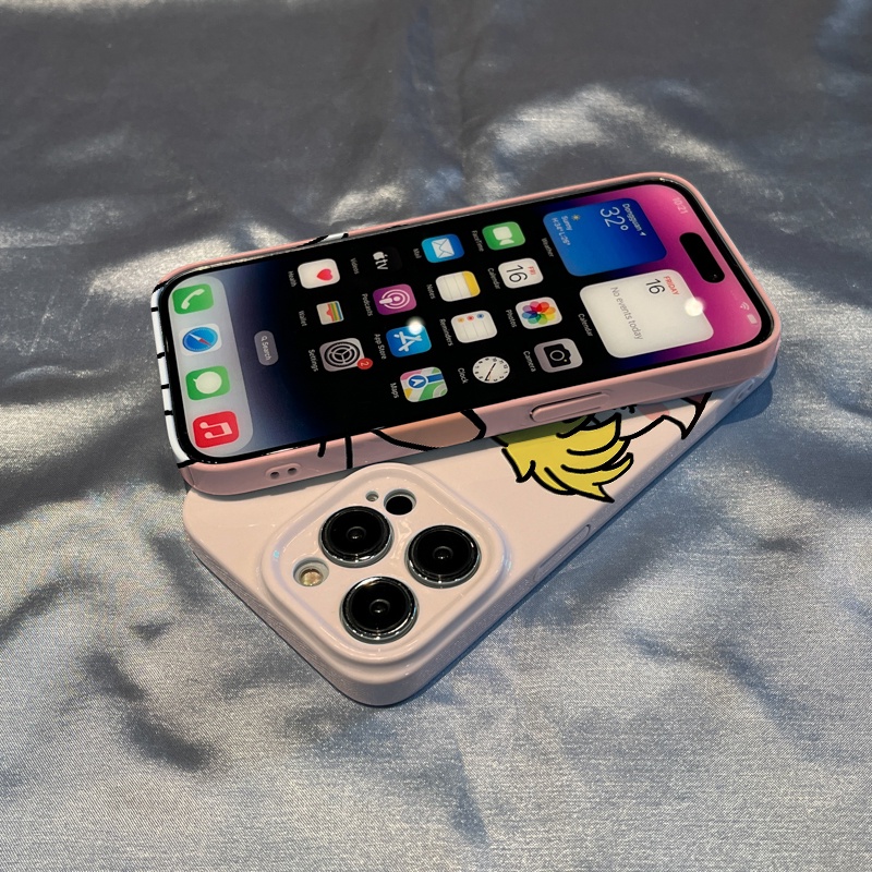 Ốp Điện Thoại Cứng Họa Tiết Cô Gái &amp; Mặt Trăng Dễ Thương Cho Iphone 117 Promax 14 138p HC7N