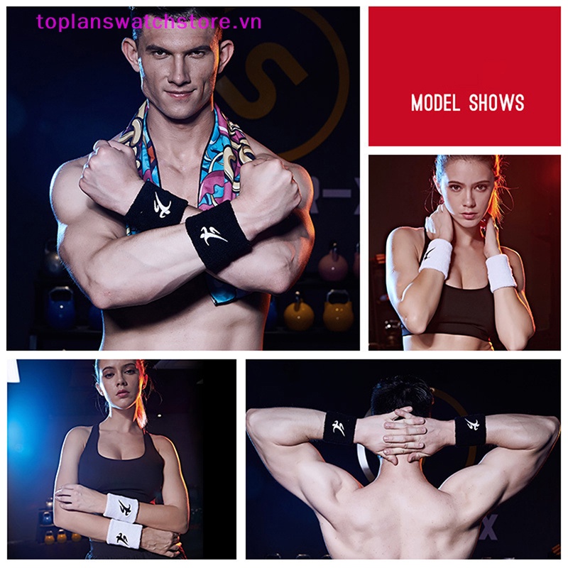 Băng Quấn Bảo Vệ Cổ Tay Thấm Hút Mồ Hôi Chất Liệu Cotton Nhiều Màu Sắc Unisex