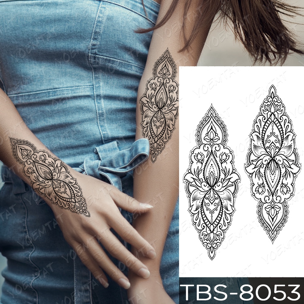Hình Xăm Dán Tạm Thời Chống Nước Hình Rồng Rắn Hoa Hồng Phong Cách Gothic Y2K Cho Nam Và Nữ
