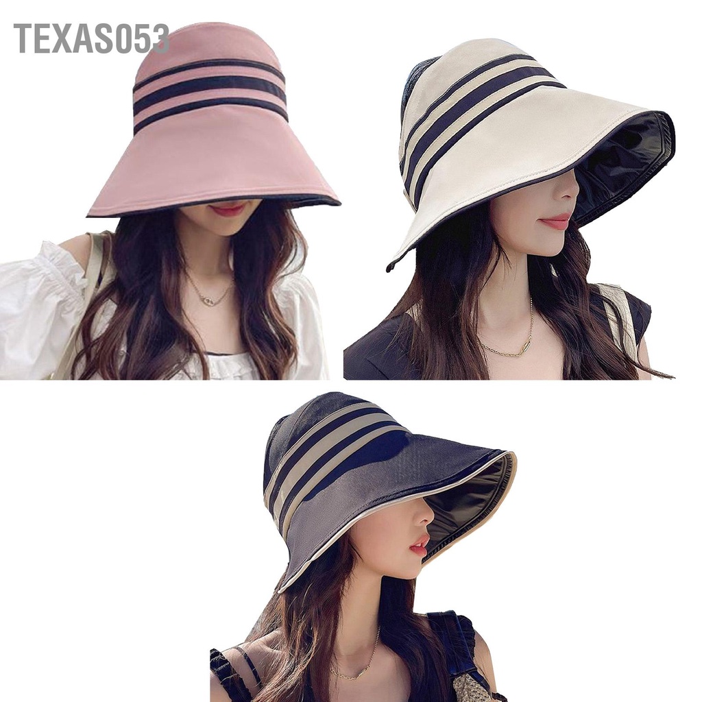 Texas053 Mũ Chống Nắng Cho Nữ Che Ngư Dân Rộng Vành UPF50+ Phong Cách Đơn Giản Du Lịch Ngoài Trời