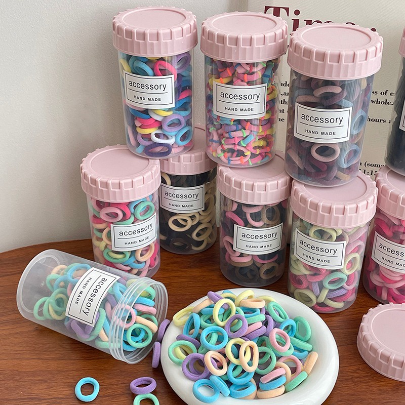 Dây Cột Tóc Co Giãn Màu Kẹo Dễ Thương Chất Lượng Cao Phong Cách Hàn Quốc Cho Bé Gái (Có Thể Dùng