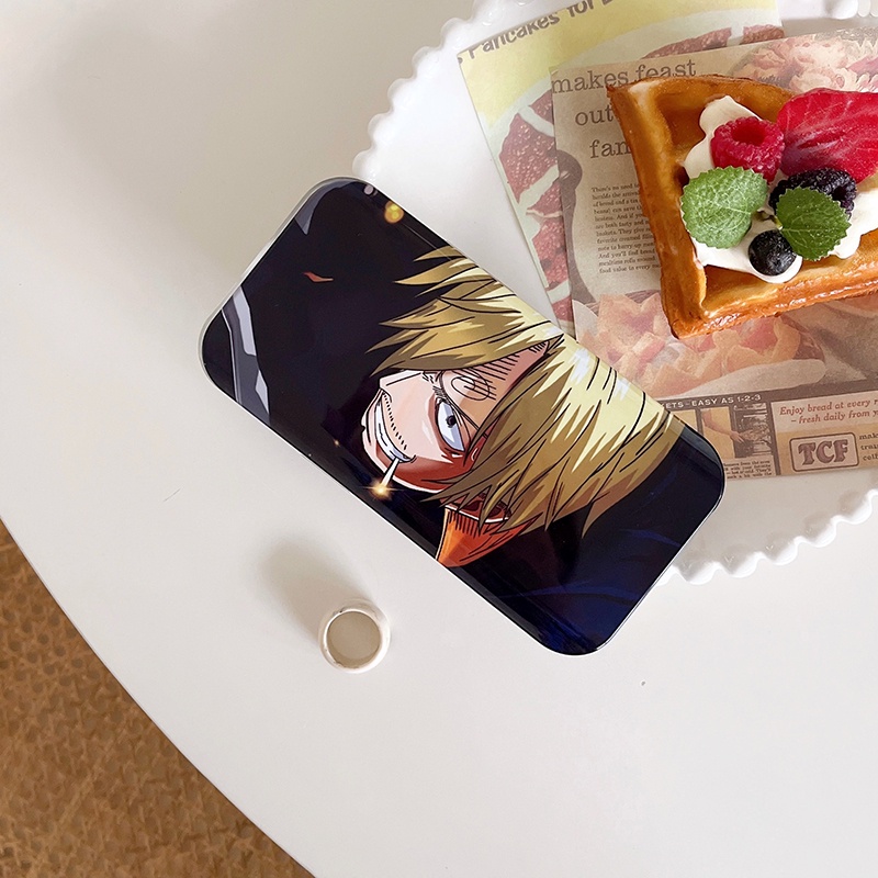 Ốp Điện Thoại in Hình One Piece Tích Hợp Gương Và Trượt Bảo Vệ Cho iPhone 14 Pro Max 13 12 11