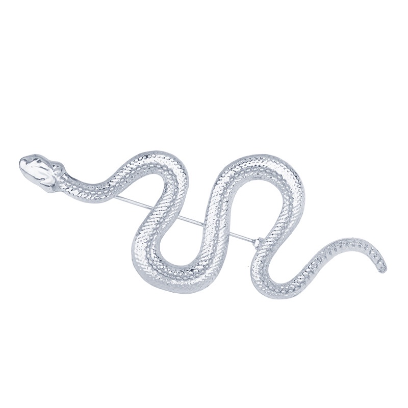 Trâm Cài Áo Hình Rắn Bằng Kim Loại Phong Cách Retro Cho Nam