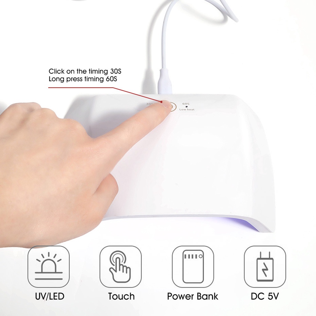 Máy Sấy Khô Móng Tay 18W Kèm 15 Đèn LED UV Nhanh Khô Chất Lượng Cao