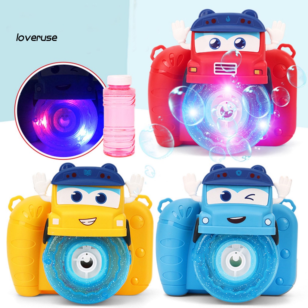 / Lo / Easy Đồ Chơi Máy Thổi Bong Bóng Xà Phòng Điện Tử Hình Máy Ảnh Hoạt Hình Dễ Thương
