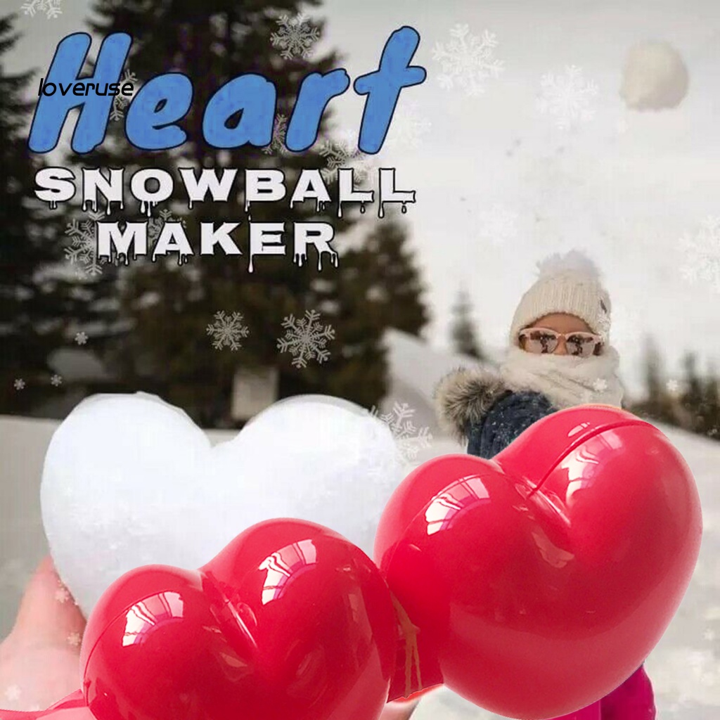 Dụng Cụ Kẹp Bóng Tuyết Bằng Nhựa Hình Trái Tim / LO / Heart Cho Trẻ Em