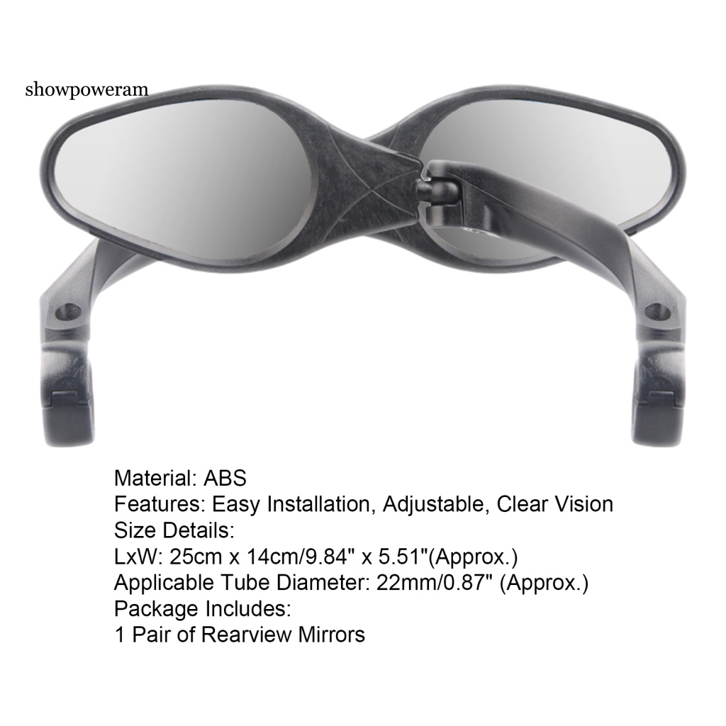 1 Cặp Gương Chiếu Hậu Bằng ABS Chống Lão Hóa Dễ Điều Chỉnh Dành Cho Xe Đạp