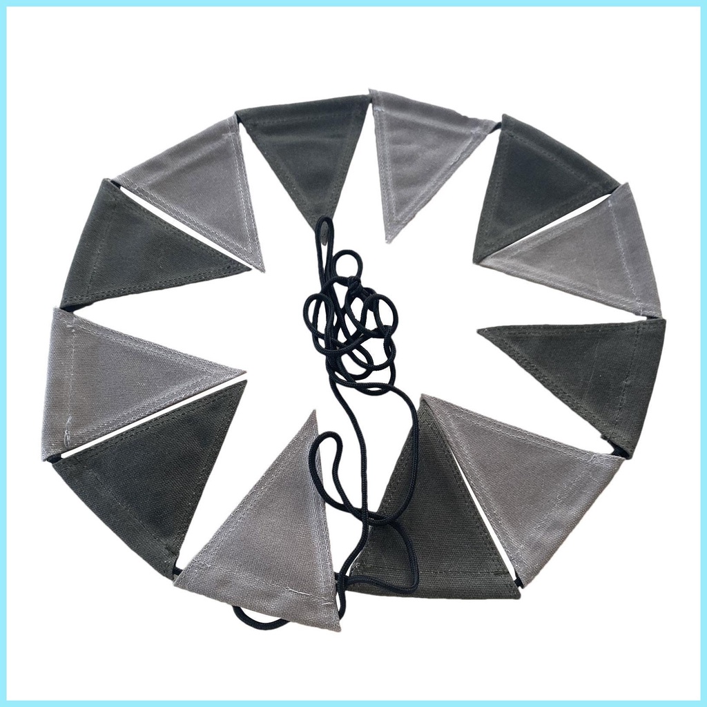 Set 12 Lá Cờ Tam Giác 11.48Ft Dùng Để Trang Trí Tiệc Sinh Nhật / Trong Nhà / Ngoài Trời