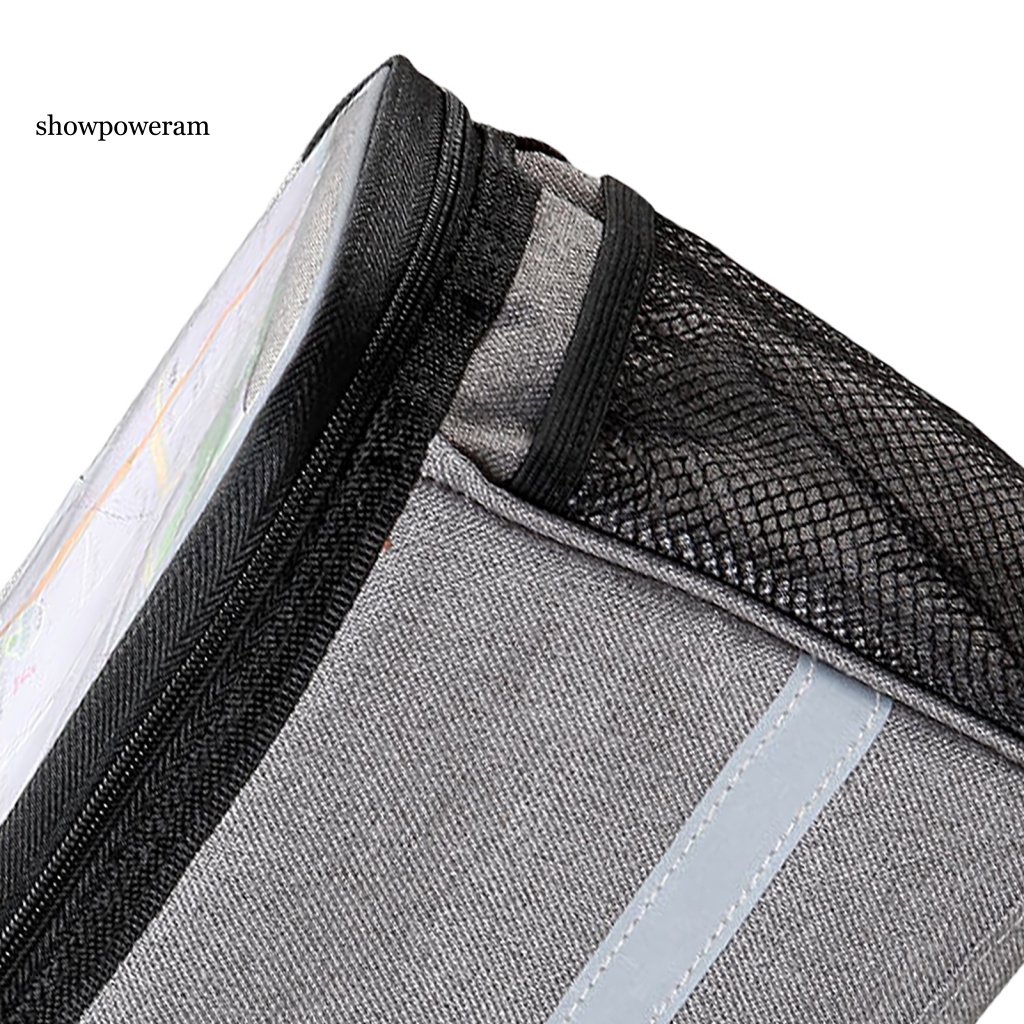 Túi Lưới Đựng Đồ Gắn Tay Lái Xe Đạp Chống Ăn Mòn Có Khóa Kéo