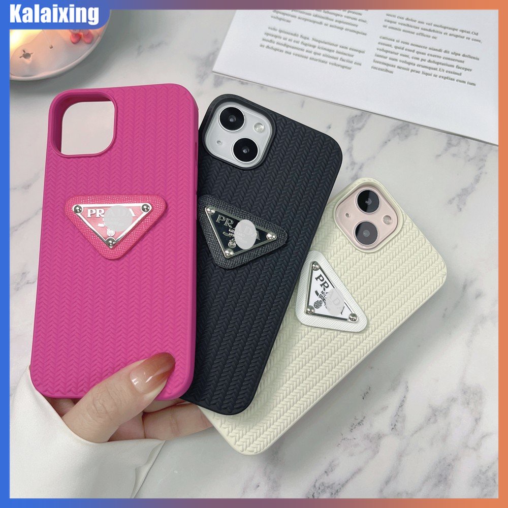 Ốp Điện Thoại Silicon In Logo Prada 3D Sang Trọng Cho iPhone 14 Pro Max 13Pro 12Pro Max 11 X Xr Xs Max 7 8 Plus