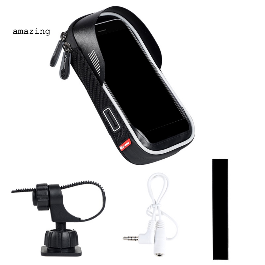 [AM] Túi Đựng Điện Thoại Di Động Dày Dặn Dễ Lắp Đặt Có Thể Xoay Gắn Khung Xe Đạp Ngoài Trời