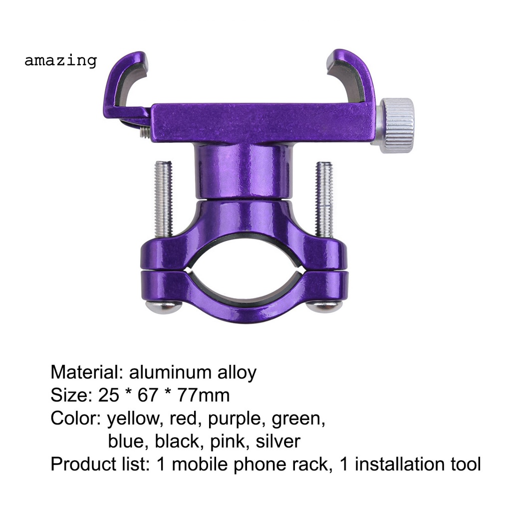 Giá Đỡ Điện Thoại Bằng Hợp Kim Nhôm Gắn Xe Đạp Tiện Dụng