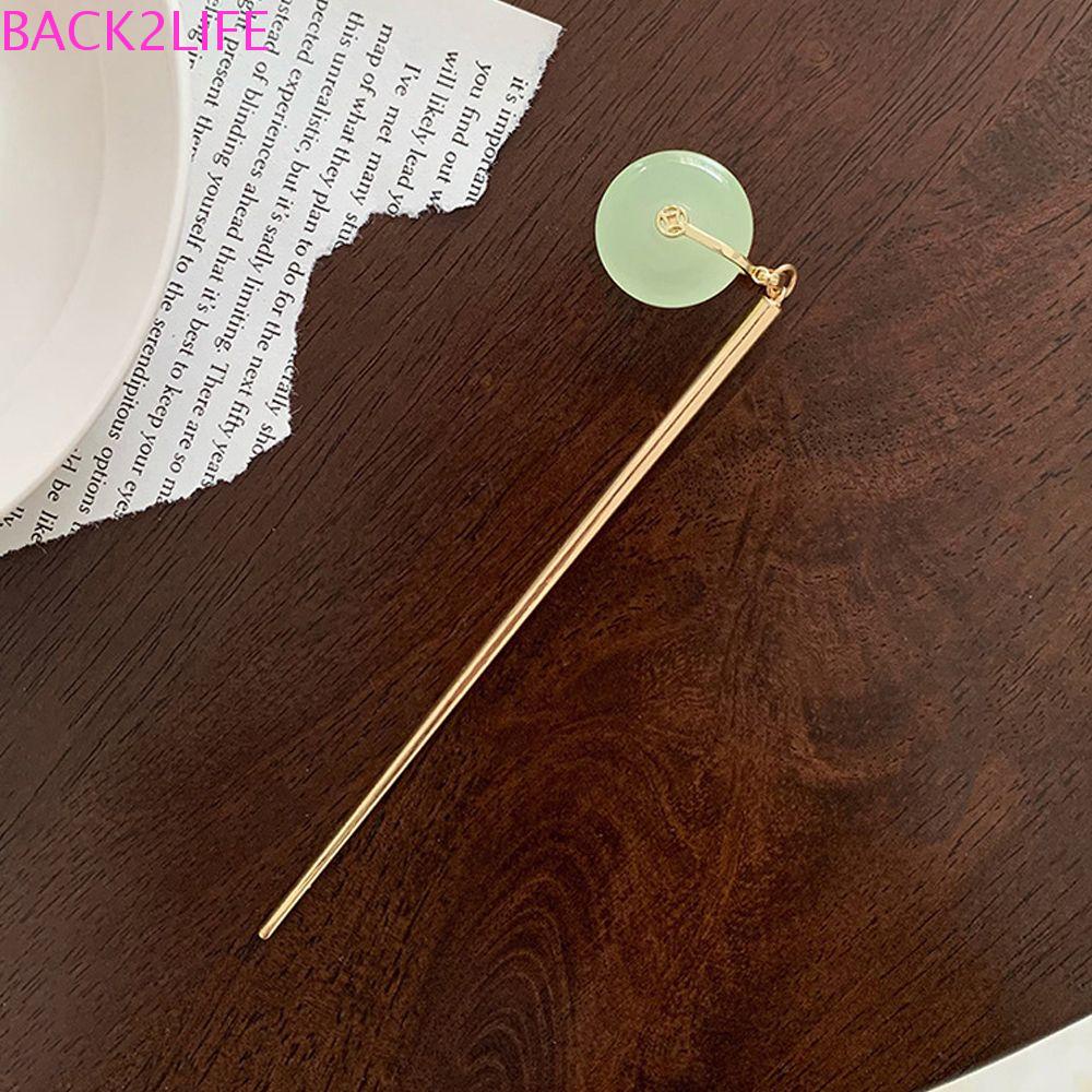 Trâm Cài Tóc Bằng Hợp Kim Thiết Kế Đơn Giản Phong Cách Trung Hoa Cổ Điển Cho Nữ Back