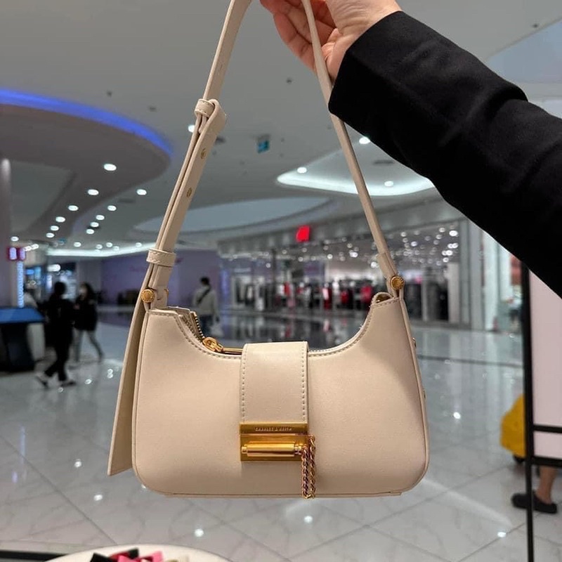 CNK - Túi đeo vai nữ phong cách Singapore, dây đeo vai rộng, khóa chuỗi, túi nách CK2-40271113
