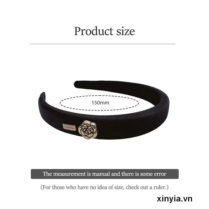 Bờm Cài Tóc hoa trà NOVSET Băng Đô Tóc Bọt Biển Cao Cấp Đính Hoa Trà