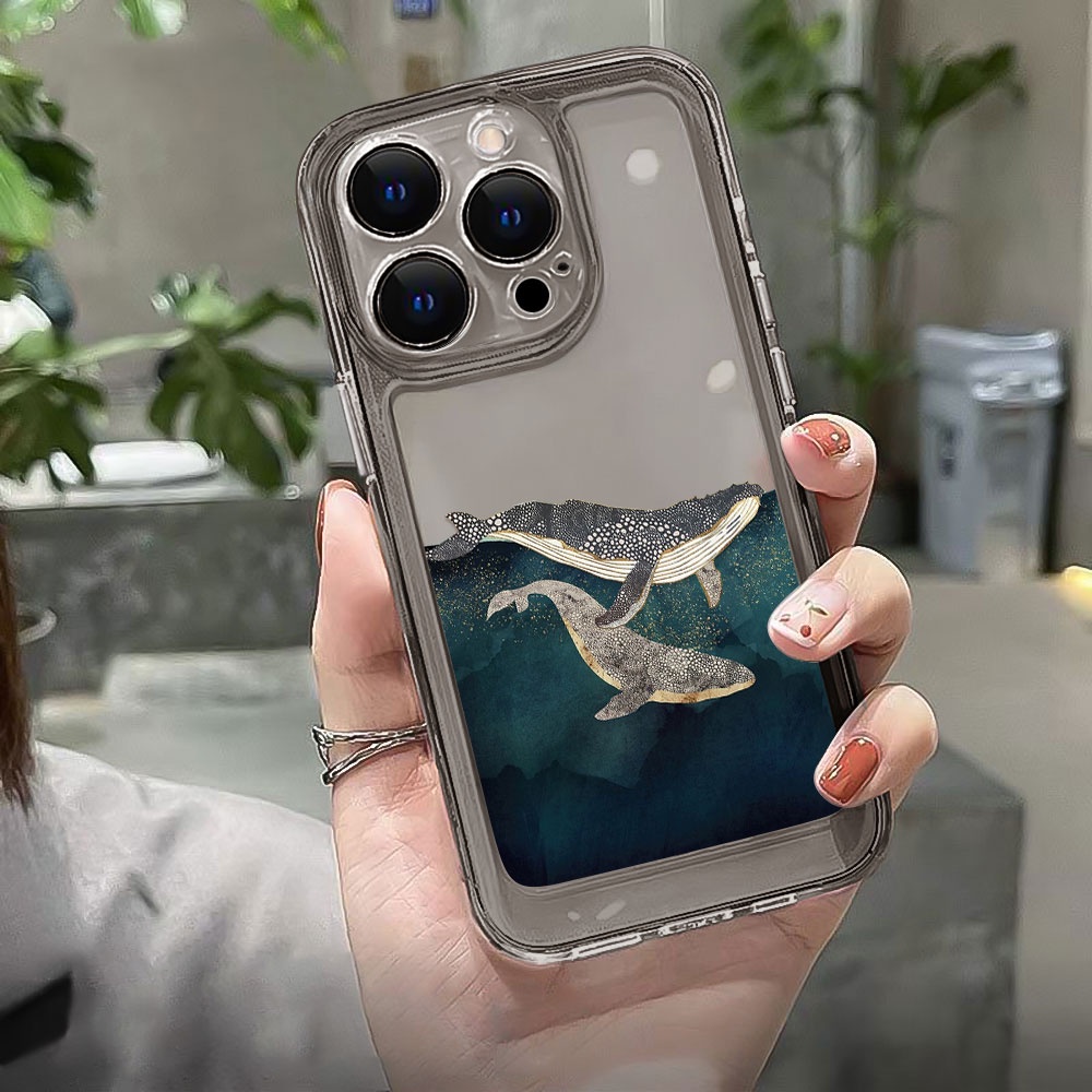 Ốp Điện Thoại Hình Cá Voi Cho iphone 14 pro max 11 12 13 x xr xs 7 8 plus se 2022