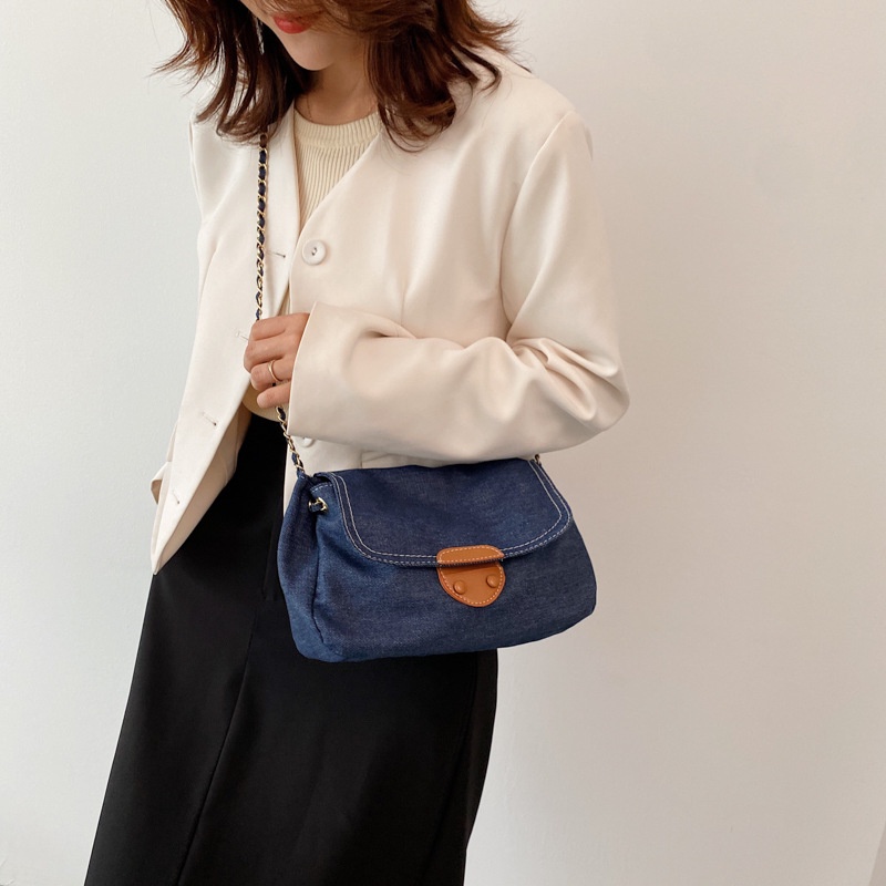 Túi đeo dưới cánh tay Mùa Hè Bằng Vải canvas Kiểu Cao Bồi Đơn Giản Hàng Mới