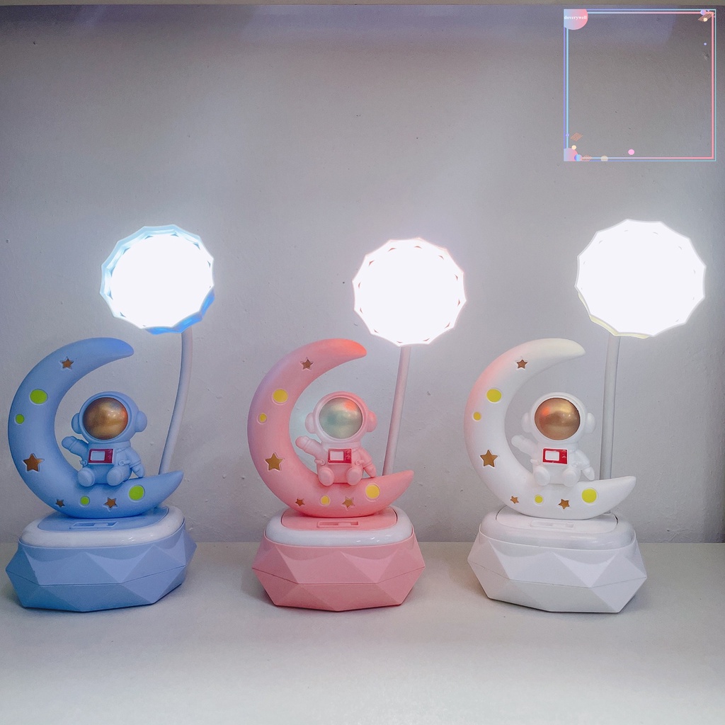 [DDJ] Đèn Bàn Phi Hành Gia Siêu Sáng Mềm Bảo Vệ Mắt Không Cần Khoan Lỗ Bằng Nhựa Có Thể Sạc Lại