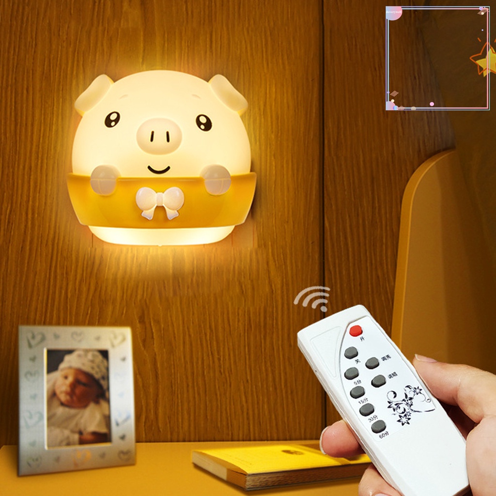 [DDJ] Đèn Ngủ LED Hoạt Hình Điều Khiển Từ Xa Bảo Vệ Mắt Có Thể Điều Chỉnh Ánh Sáng Bảo Vệ Mắt Cho Bé Phòng Ngủ