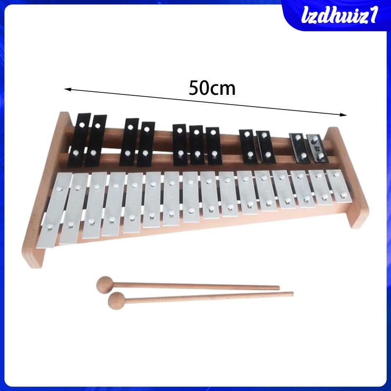 [Lzdhuiz] 27 Note Glockenspiel Xylophone Đế Gỗ Nhẹ Nhỏ Gọn
