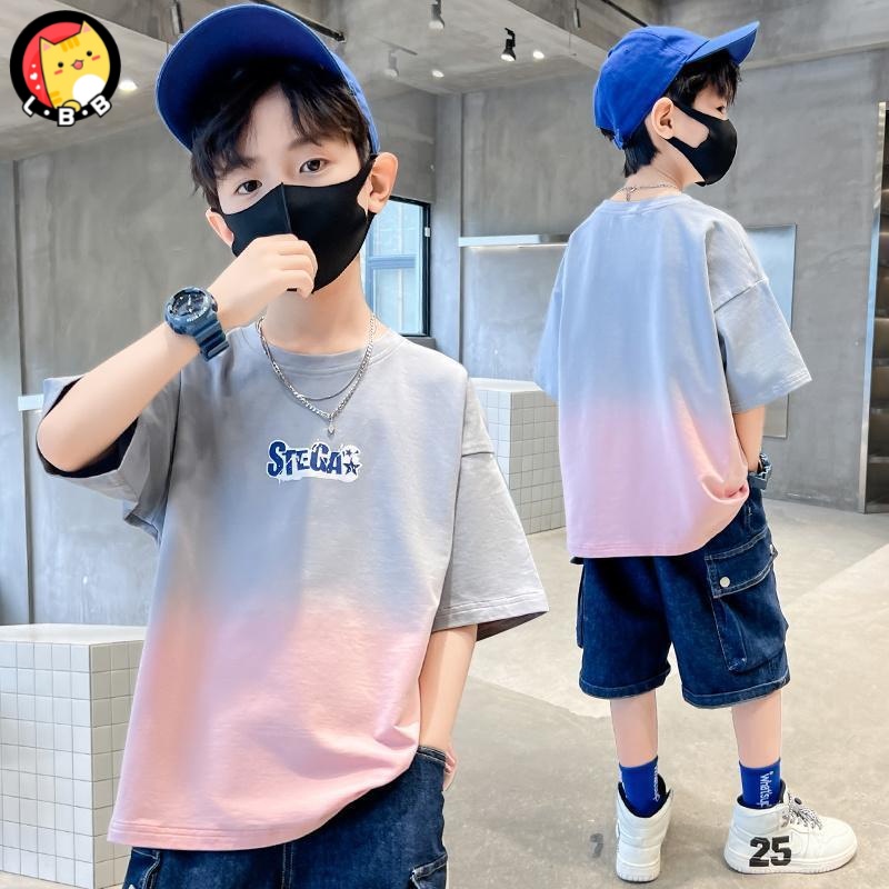 Áo Thun Cotton Tay Ngắn Phong Cách Thời Trang Mùa Hè Mới Cho Bé Trai 3-5 - 8-10 - 12-13 Tuổi
