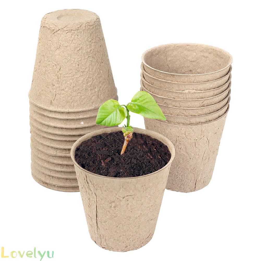 ⭐2023 ⭐Nursery Cup Plant Care Supplies Planter Pot Pulp Round Shape 8 X 8 Cm Flowerpot