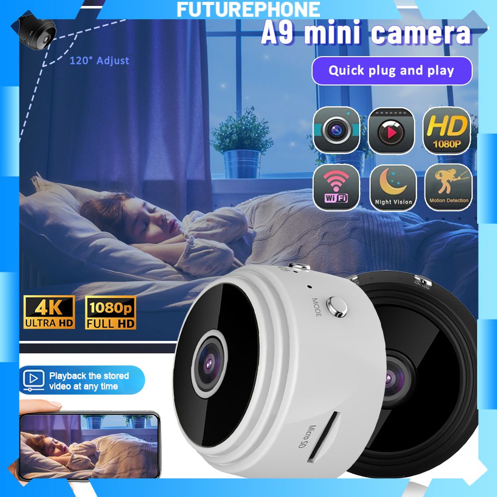 Camera A9 Camera Mini Wifi Camera Ip 1080P Hd An Ninh Ip Kết Nối Với Điện Thoại Thông Minh Thời Lượng Pin Dài Phù Hợp Với An Ninh Gia Đình Trong Tương Lai