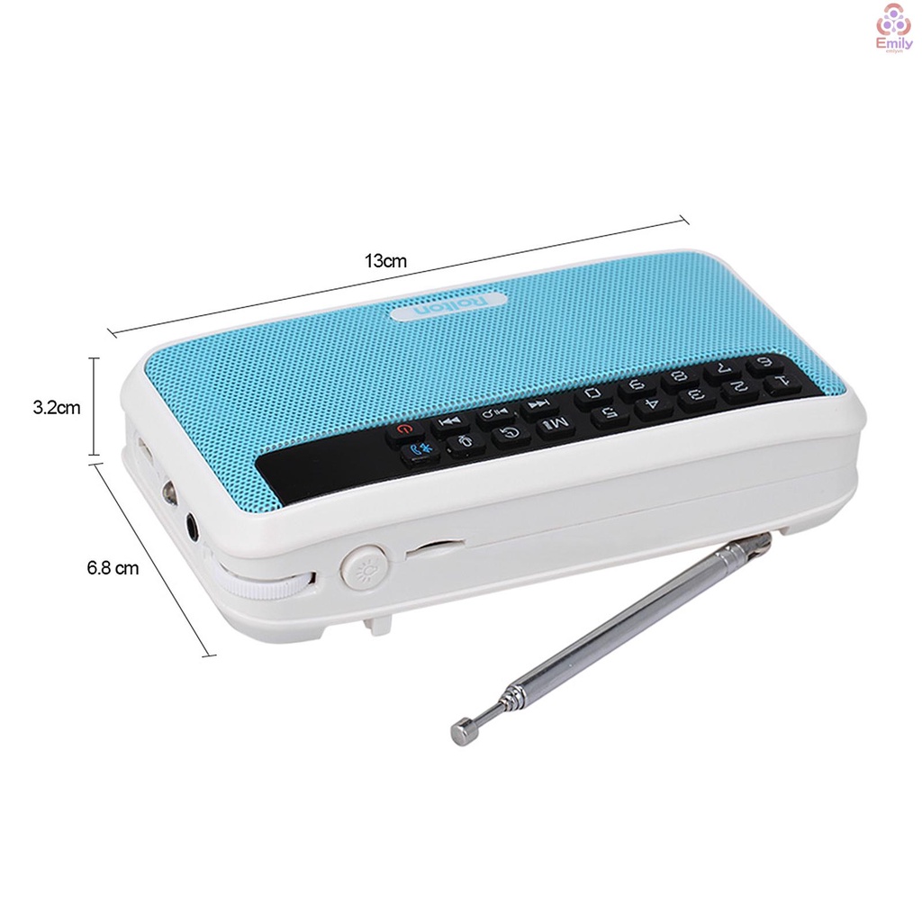Loa Bluetooth Không Dây Rolton E500 6W Âm Thanh Nổi HiFi Kỹ Thuật Số FM / Đèn Pin Màn Hình LED Hỗ Trợ Thu Âm TF