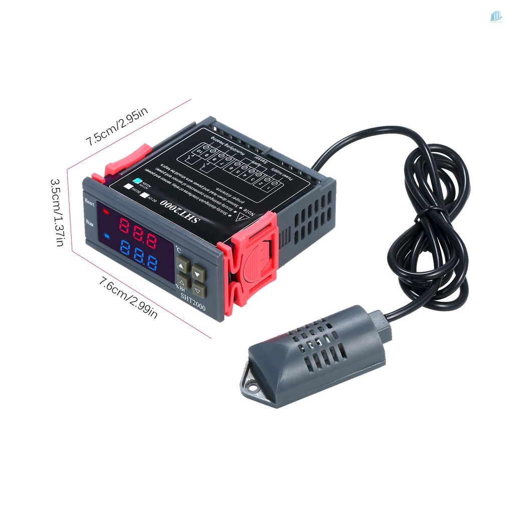 Bộ Điều Khiển Nhiệt Độ Và Độ Ẩm Màn Hình Kỹ Thuật Số smartwatchinone Với Đầu Ra Cảm Biến Tích Hợp Đầu Ra