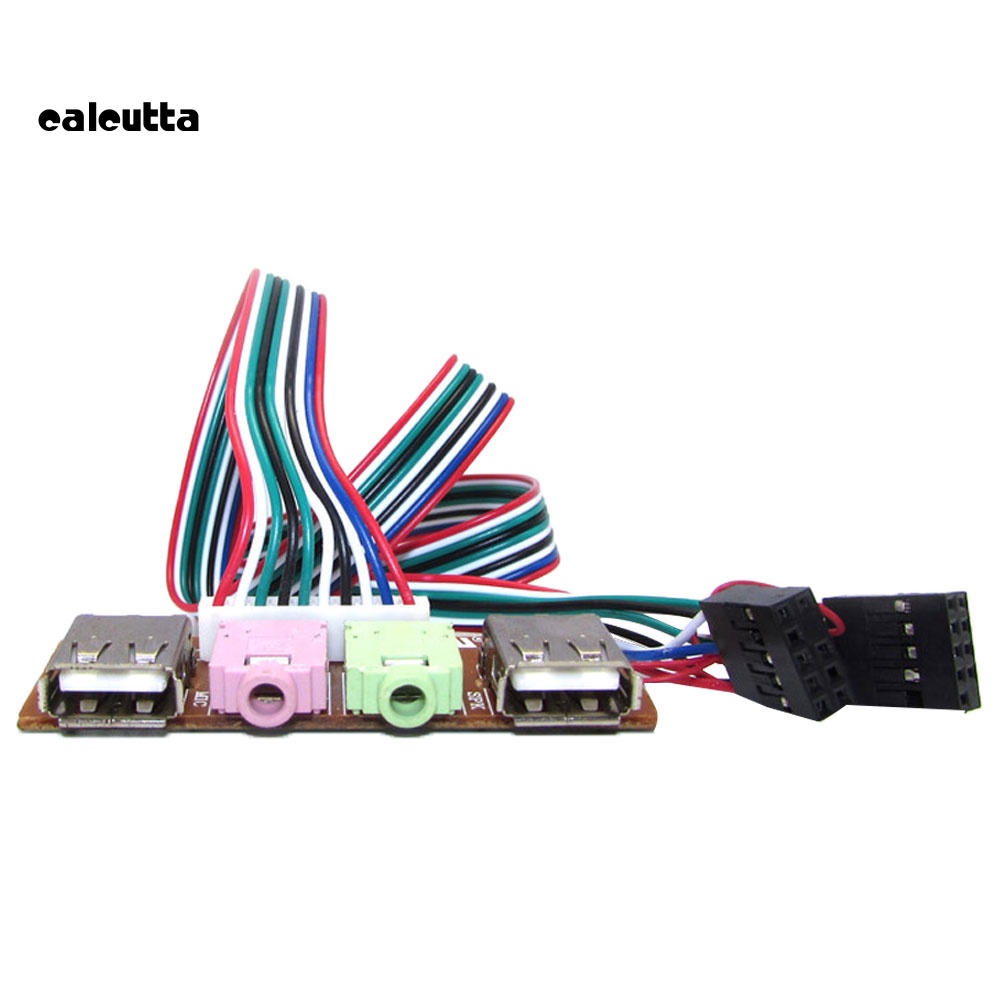 Ốp Điện Thoại PC Hai Cổng USB Kèm Dây Cáp Âm Thanh Cho Máy Tính 6.8cm