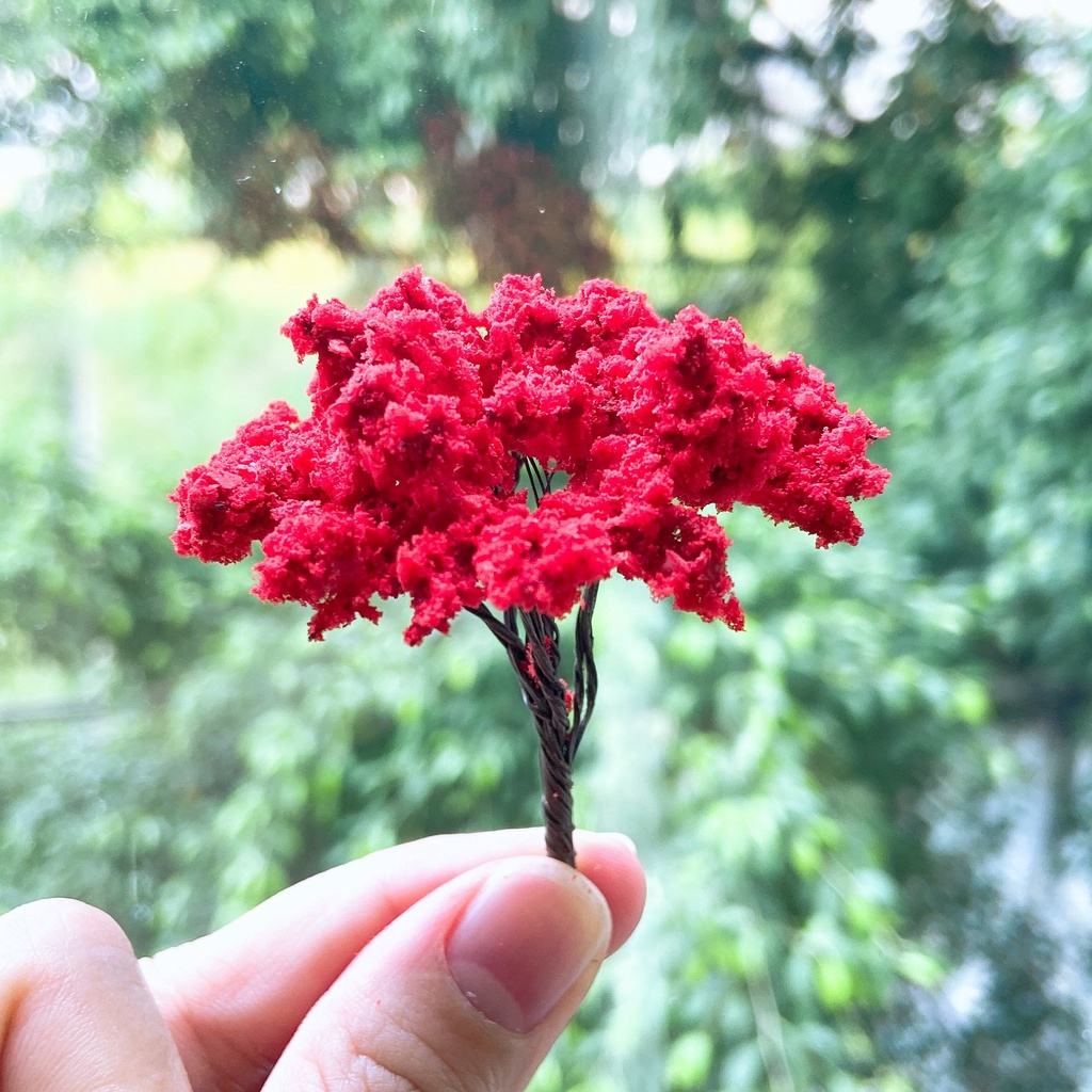 ​Mô Hình Tiểu Cảnh "Cây Hoa Phong Cảnh 2 Mini" Trang Trí Sen Đá, Sân Vườn/ Chậu Cây, DYI, Terrarium