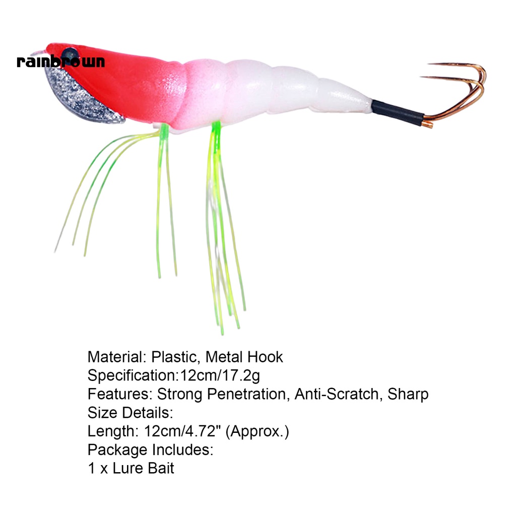 Mồi Câu Giả Hình Con Tôm 12cm / 17.2g