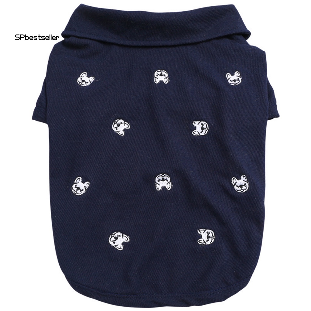 Áo Thun Cổ Bẻ Bằng Polyester In Họa Tiết Dễ Thương Thời Trang Mùa Hè Cho Cún Cưng