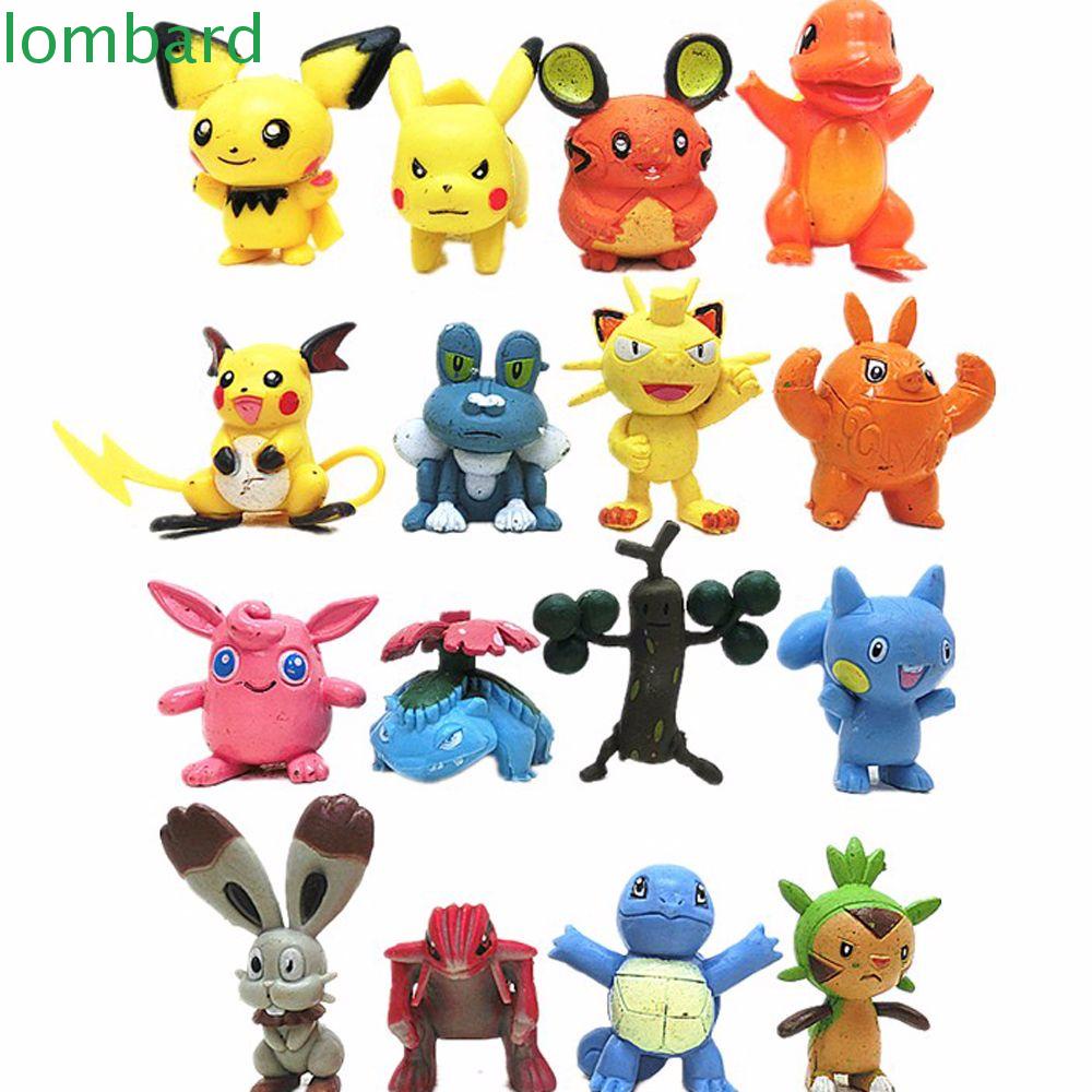 LOMBARD Mini Pokemon Action Figure 24pcs/set Cartoon Pikachu Anime Toys Cute Decoration toys 4-5cm Kids Christmas Gifts Anime Model