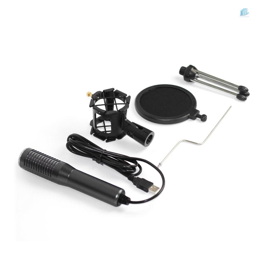 Micro Mini Có Dây USB Kèm Giá Đỡ Ba Chân Chống Sốc Cho PC Laptop Chơi Game