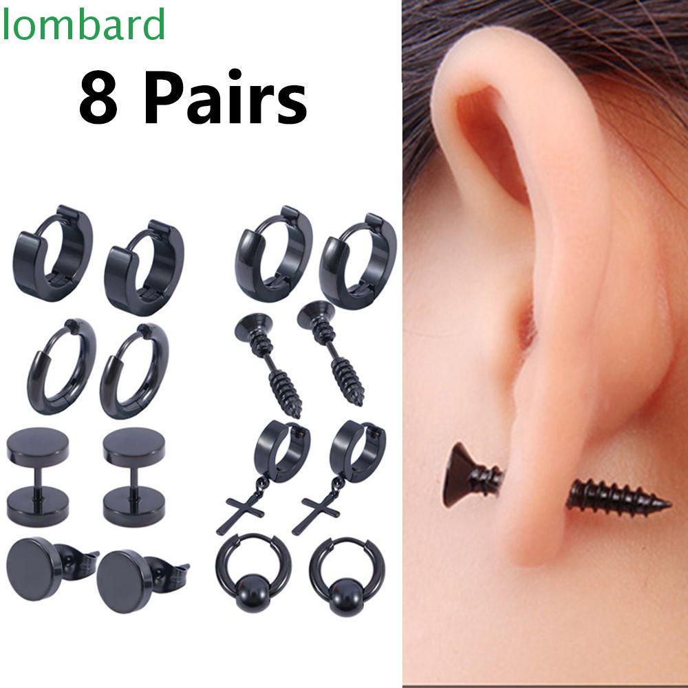 Khuyên Tai Tròn Bằng Thép Không Gỉ Nhiều Màu Sắc Thời Trang Dành Cho Nam Và Nữ