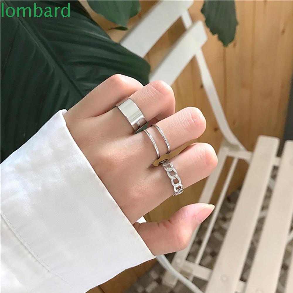 Bộ Nhẫn Tròn Phong Cách Vintage Đơn Giản Cho Nữ