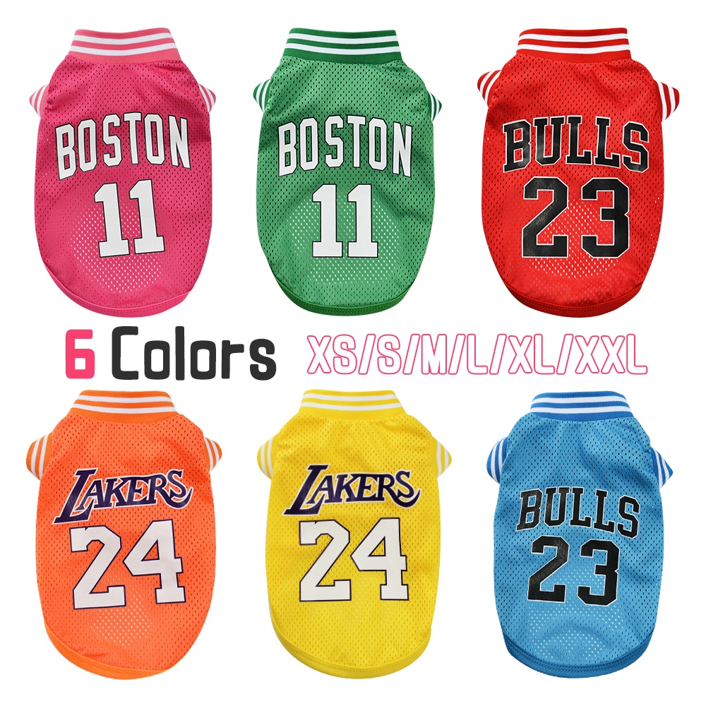 Áo hè cho thú cưng Ball 22 kiểu dáng bóng rổ cá tính, chất vải lưới tháng mát có hai màu