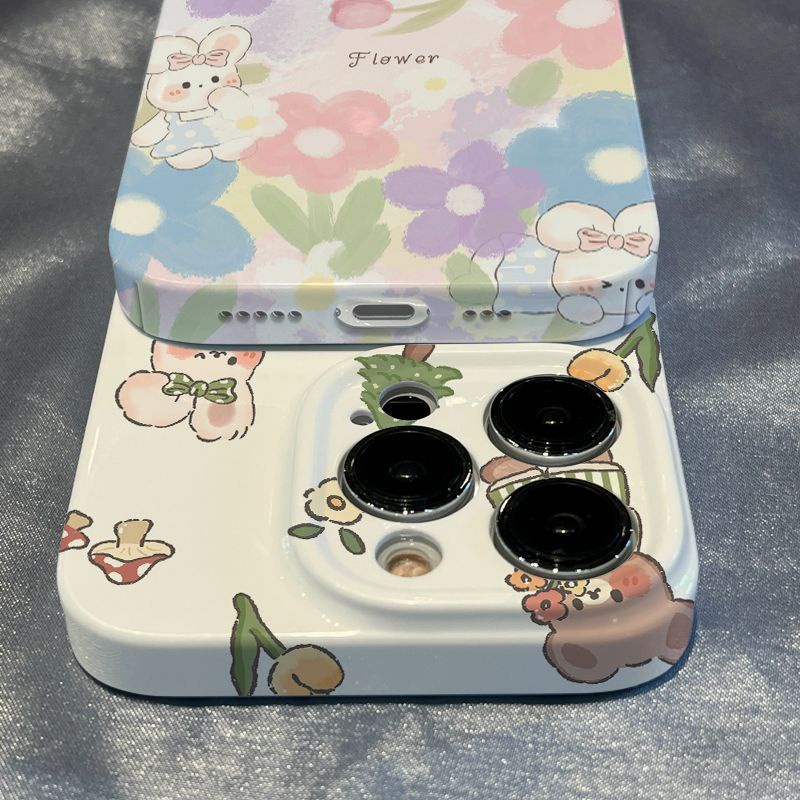 Ốp Điện Thoại In Hình Gấu / Thỏ Nhiều Màu Sắc Cho Iphone 11 plus / 87 Xr 12 1314XSplus / W2X2