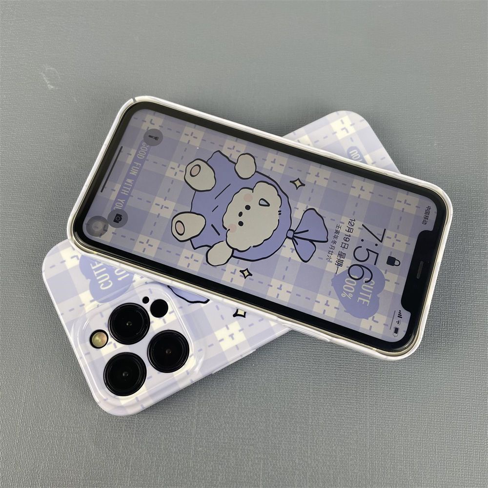 Ốp Lưng Hình Gấu Đáng Yêu Cho iPhone13Pro xsmax11xr12 14Pro