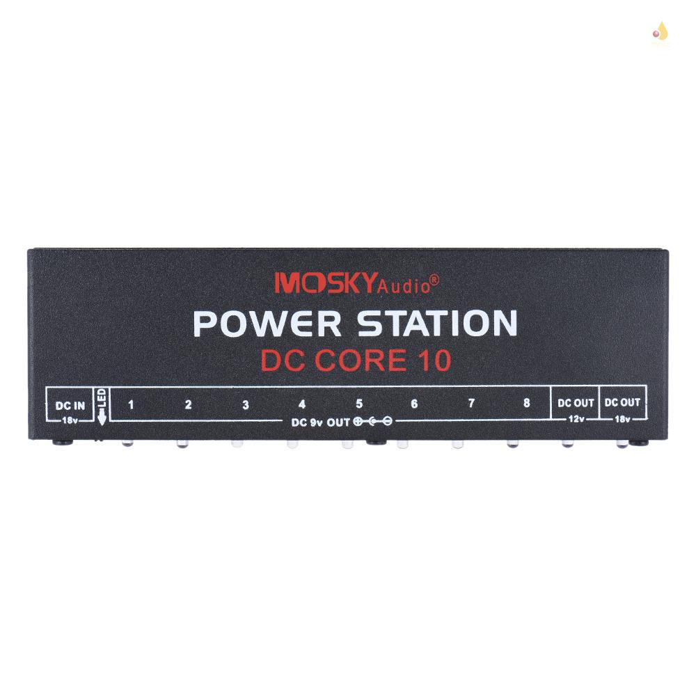 Trạm Cung Cấp Nguồn Mini MOSKYAudio 10 Cách Điện DC Đầu Ra DC 9V 12V 18V Cho Guitar