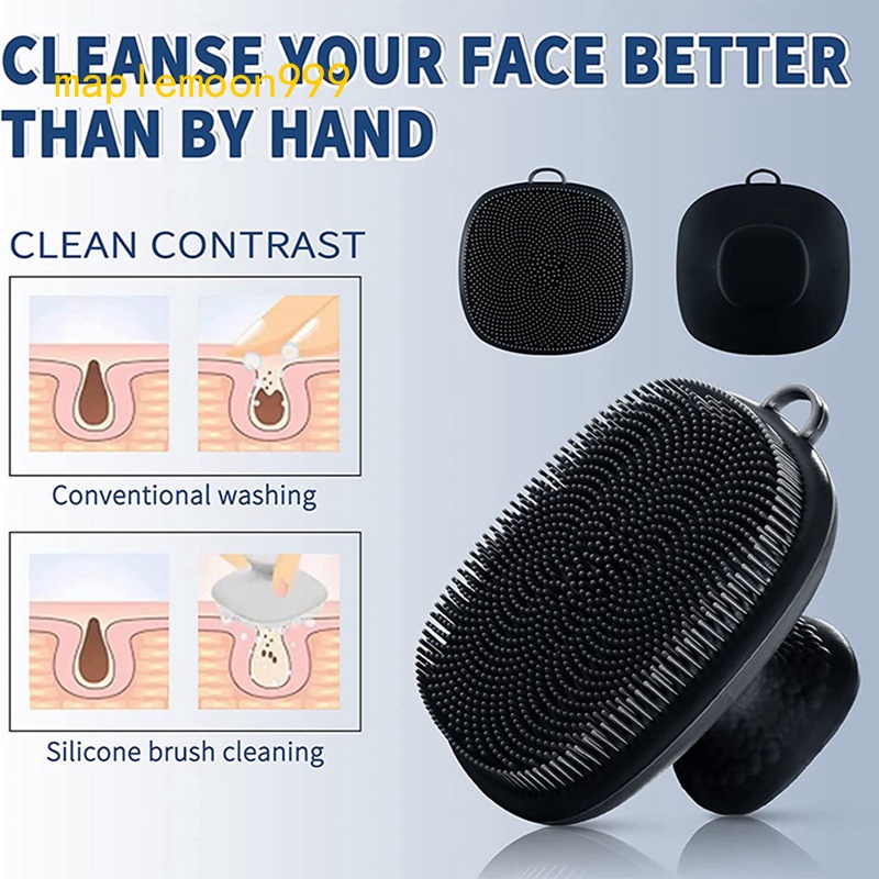 Bàn Chải Silicone Massage Mặt Tẩy Tế Bào Chết Dịu Nhẹ