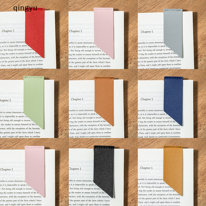 Qingyu Đánh Dấu Trang Sách Mini Bằng Da Phong Cách Vintage Dùng Làm Quà Tặng