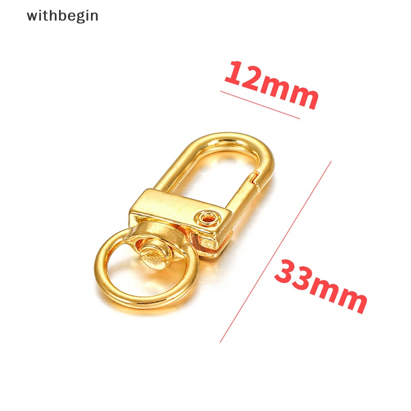 Set 10 Móc Khóa Nối Túi Xách / Móc Khóa Hình Tôm Hùm Bằng Hợp Kim 12 * 33mm DIY
