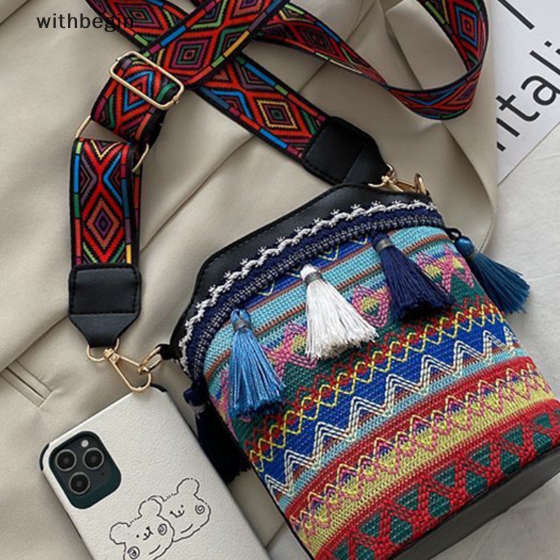 1 Túi Đeo Vai Phong Cách Dân Tộc Retro Nhỏ Gọn