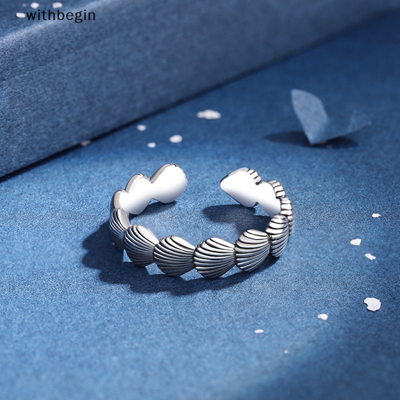 Nhẫn Hở Bằng Đồng Hình Vỏ Sò May Mắn Có Thể Điều Chỉnh Cho Cặp Đôi